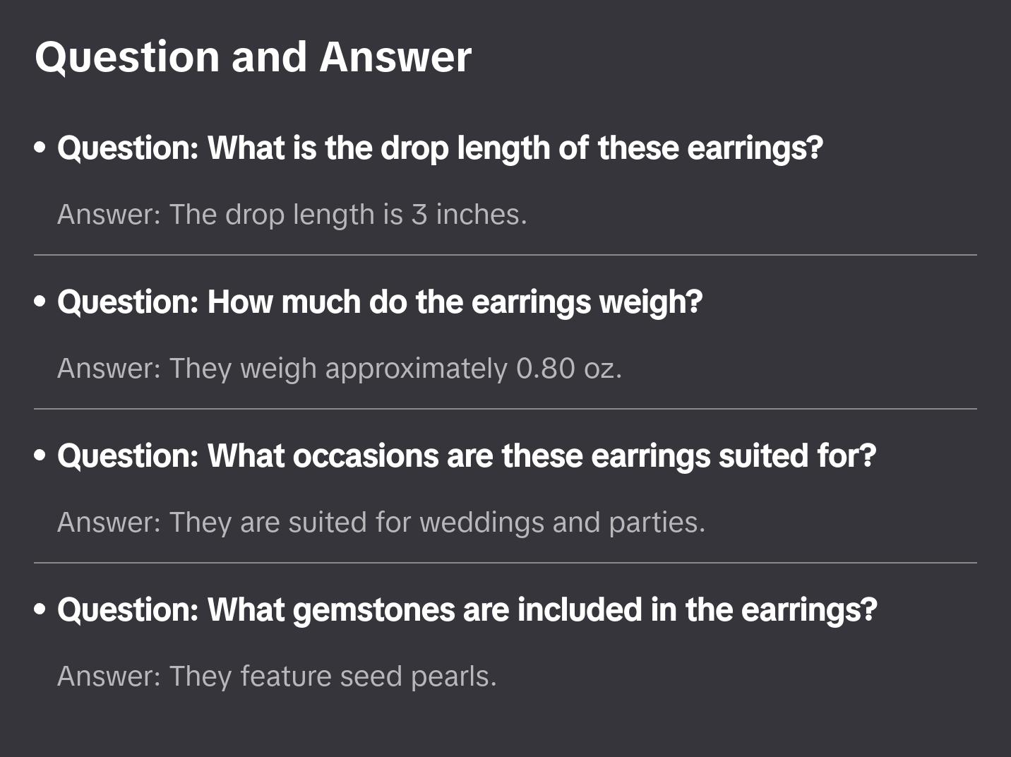 Victorian Style Bridal Pearl Earrings