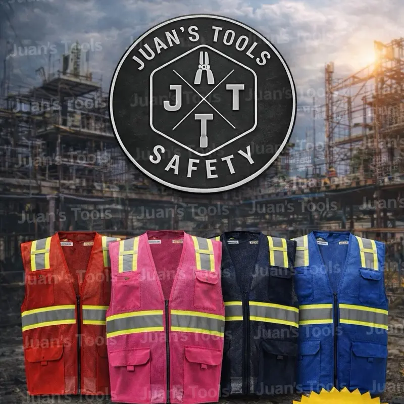 Class II High Visibility Reflective Mesh Vest (No ID Pocket) - 2-Tone Hi Vis Jacket Vest, Alert Gear for Work & Home Improvement Safety, Alert Safety Vests Construction Gear