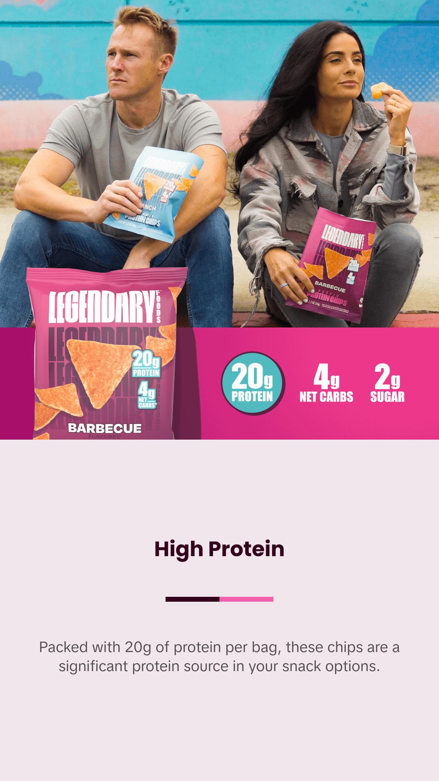 Barbecue Popped Protein Chips Snack Crispy - 7 pack