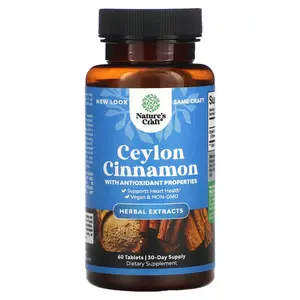 Nature's Craft Ceylon Cinnamon, 60 Tablets (500 mg per Tablet)