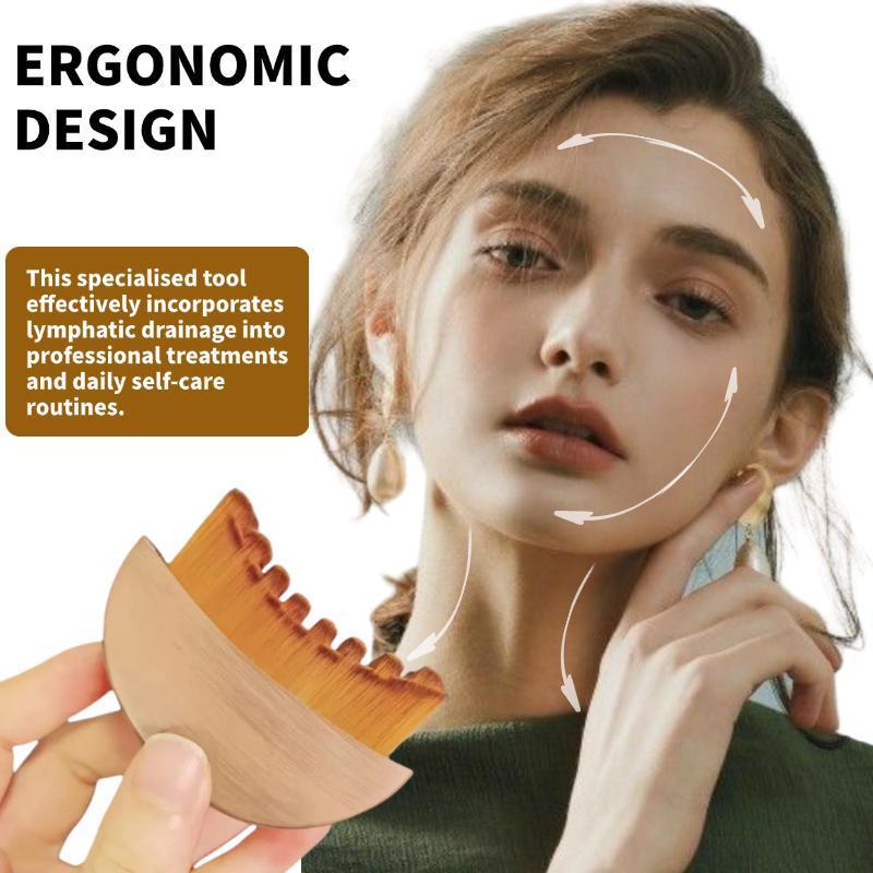 New Lymphatic Contour Face Brush, Dry Brushing Face Brush, Massager for Face, Chin & Jawline Sculpting, Ergonomically Designed to Fit The Skin Precisely and Relieve Fatigue