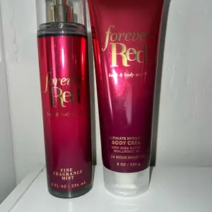 Bath & Body Works Forever red & Body Spray Set Ultimate Hydration Body Cream with Shea Butter Hyaluronic Acid 24 Hour Moisture