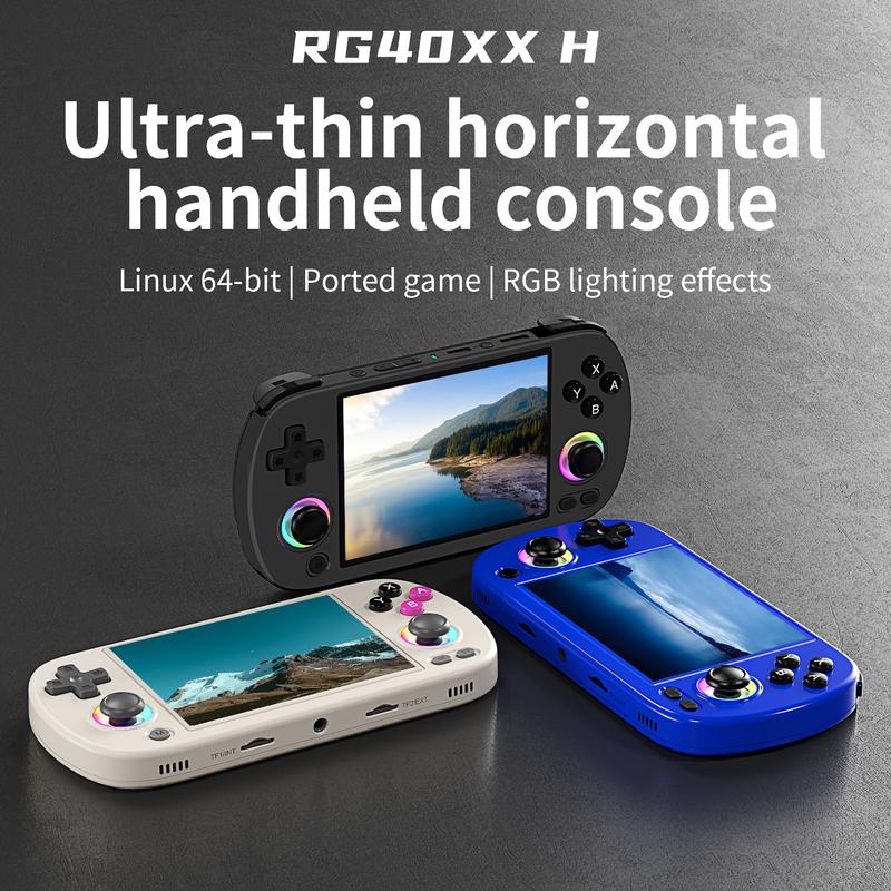ANBERNIC RG40XXH Handheld Game Console 4.0-inch IPS Screen 640*480 Linux 64-bit System RG40XX H Retro Games Consoles Classic Emulator Holiday Gifts
