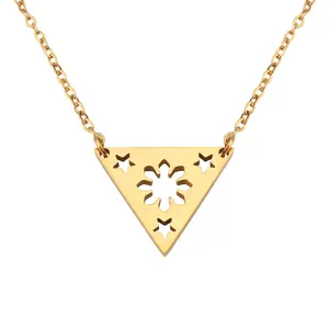Sun & 3 Star Triangle Necklace — Subtle Filipino Flag Jewelry