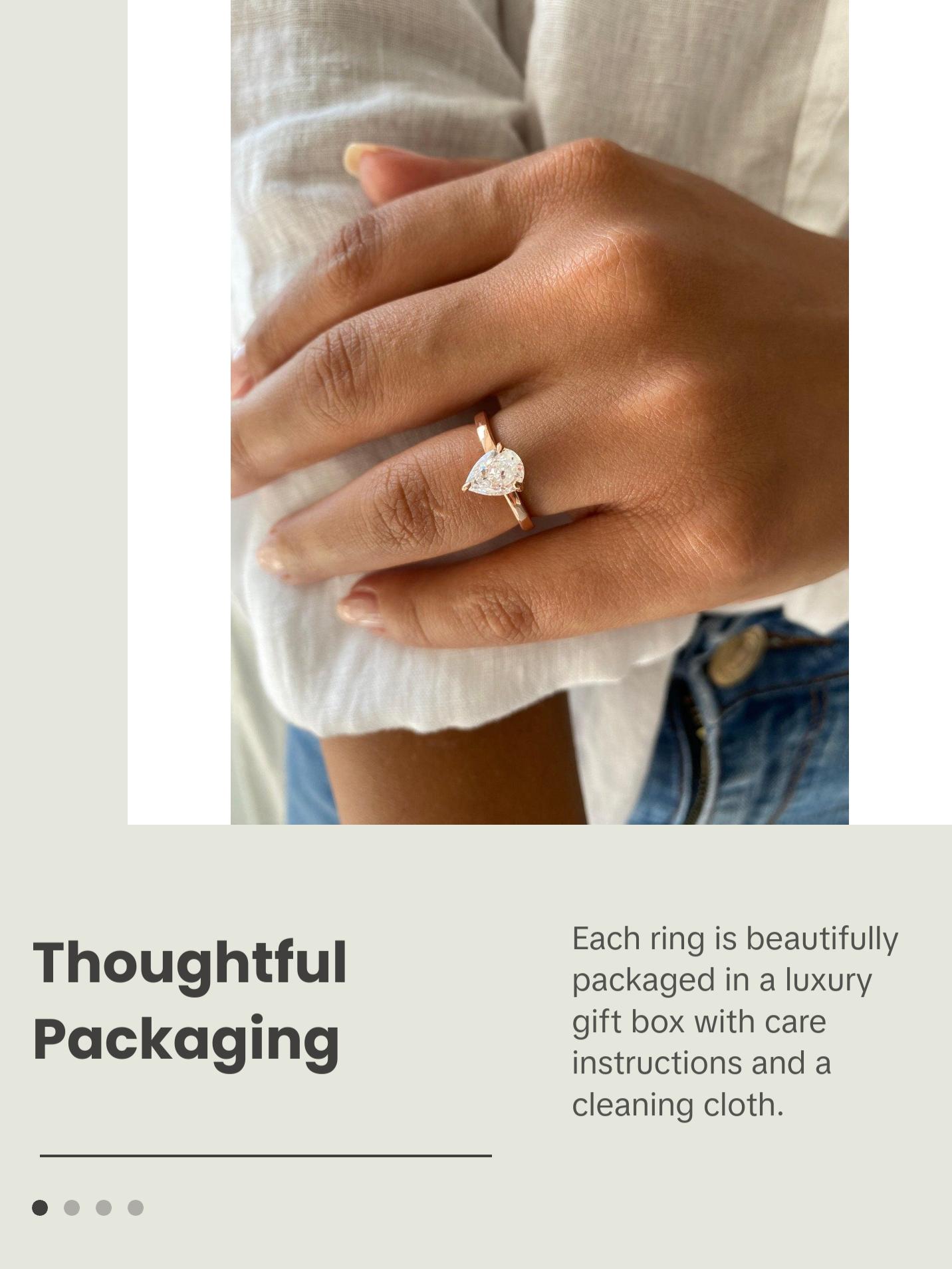 1 Carat Pear Cut Engagement Ring