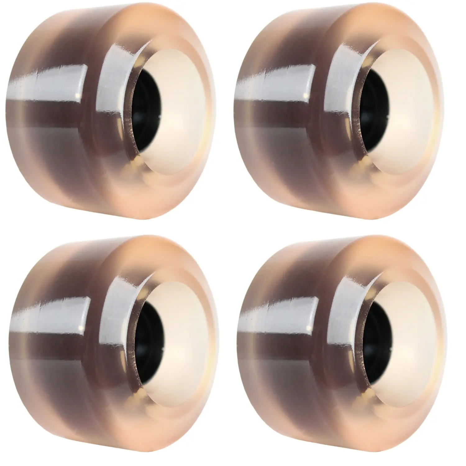 Longboard Wheels 65mm Smooth Clear Pink USA Made 80A