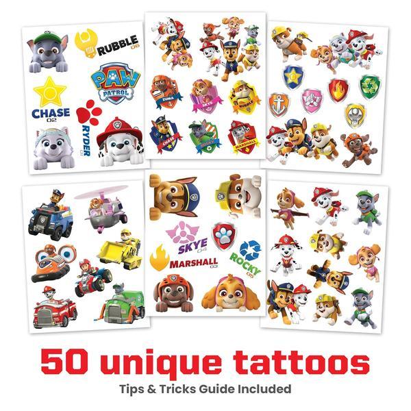 Temporary Tattoos for Kids – 50 Pack Made in USA with Certified Safe Ink, Bulk Birthday Party Favors & Temporary Tattoo Stickers for Boys & Girls