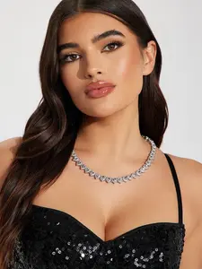 Icy Queen Chain Necklace - Silver