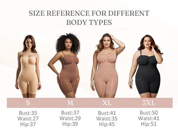 FeelinGirl  Strapless Shapewear Tummy Control Bodysuit Seamless Shaping Shortie with Removable  Womenswear Fabric Comfortable Christmas Style Springtok SpringStatements