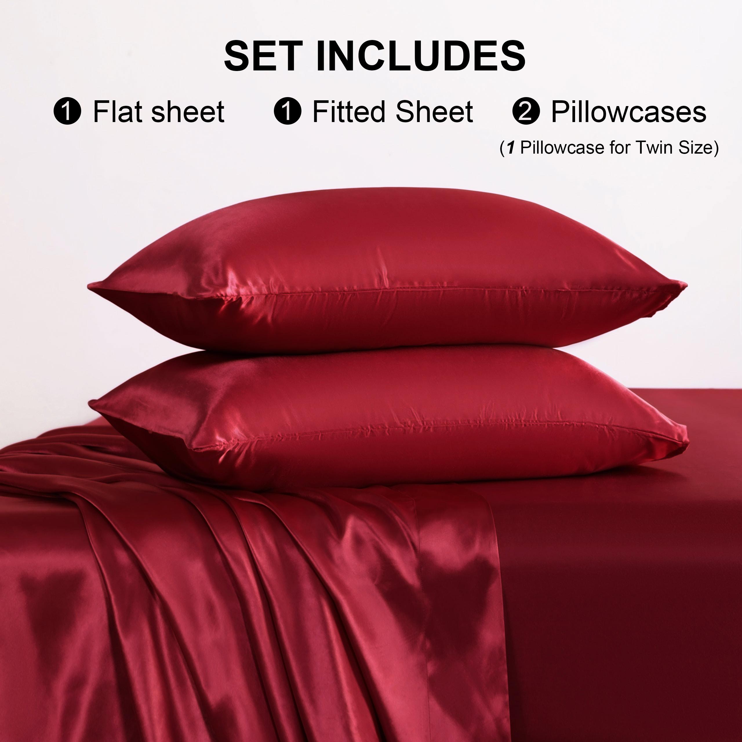 NTBAY Silky Satin Sheet Set - Silk-Like Glide for Hair & Skin | Easy Care NTBAY Silky Satin Sheet Set - Silk-Like Glide for Hair & Skin | Easy Care
