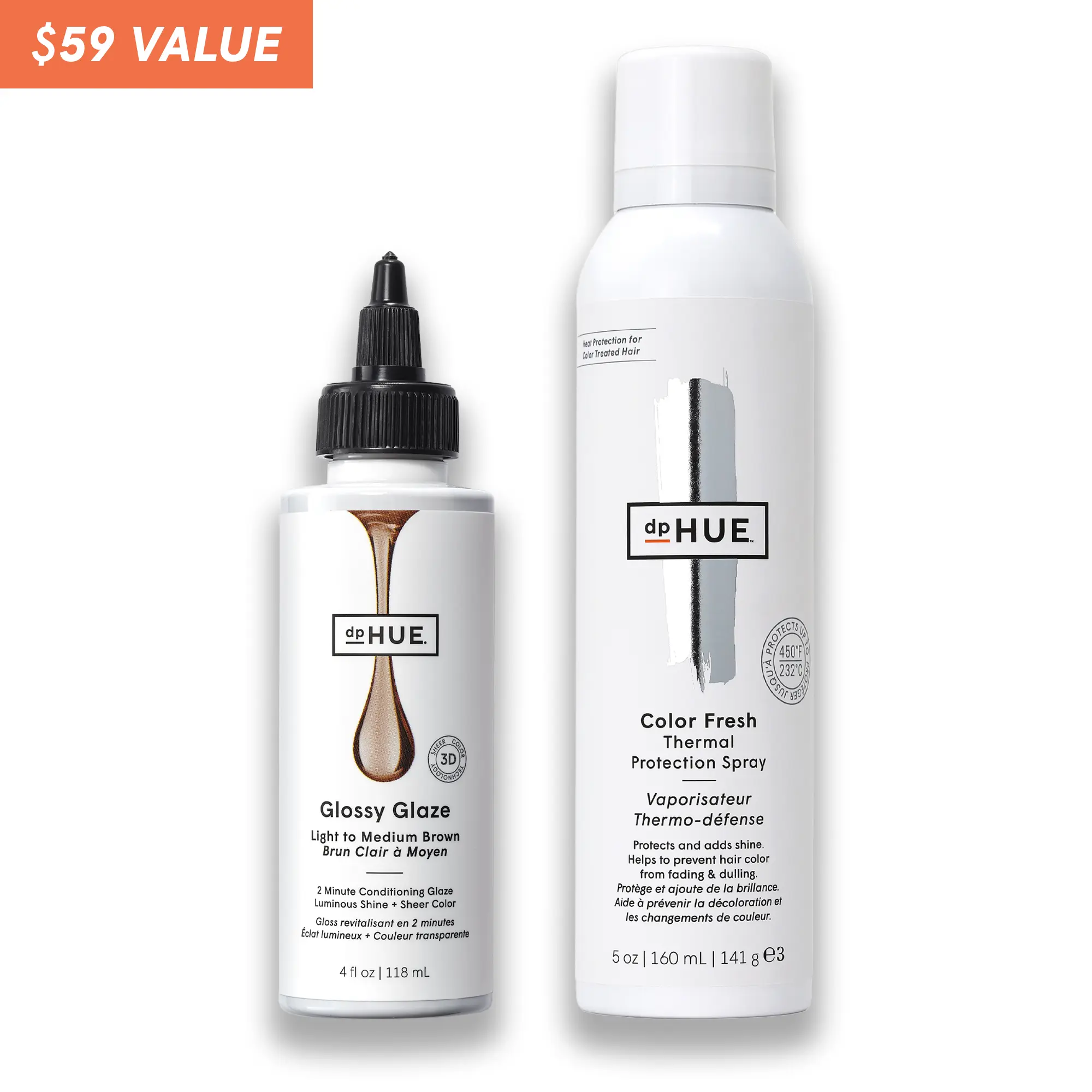 dpHUE Glossy Glaze & Thermal Protectant Spray Bundle