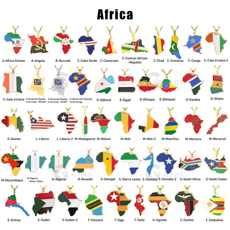 GGIRL Fashion World Map Pendant Necklace 18K Gold Plated National Flag Design for Men Women Neutral Gift Travel Enthusiast Modern Versatile Streetwear Statement Jewelry，Fashion Jewelry Gift for Holiday Haul Christmas Birthdays Anniversaries