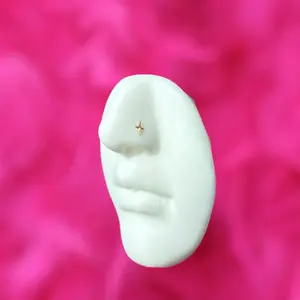 Titanium North Star Cross Nose Ring/ Labret