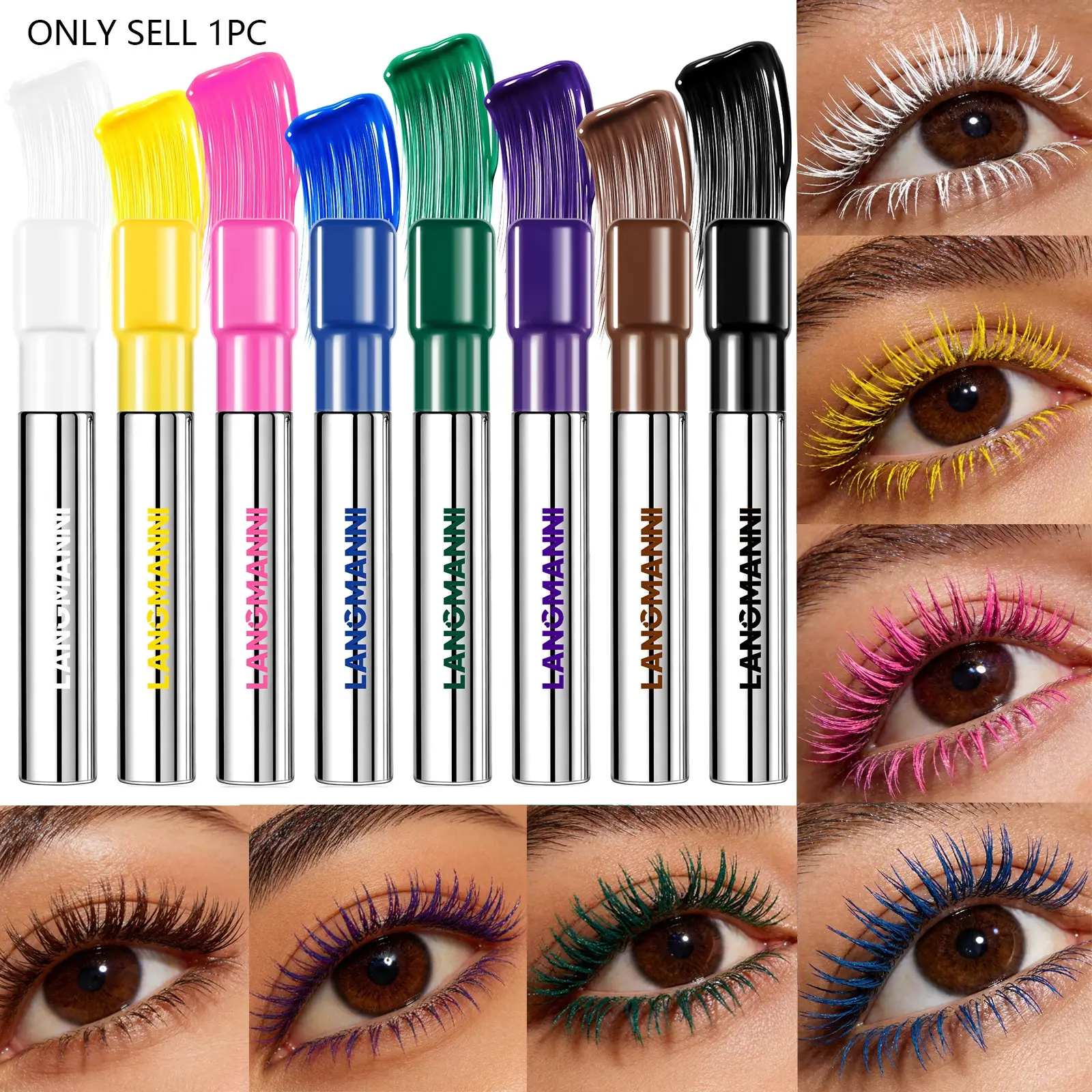 Colorful mascara, Makeup Mascara, long, curly, long-lasting, set, Longwear Mascara, waterproof mascara