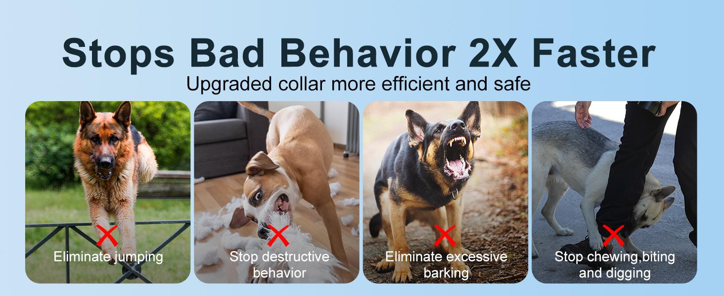 JUGBOW Dog Training Collar 4500FT Dog Training Behavior Aid, Remote IPX8 Waterproof with 4 Training Modes, Rechargeable E-Collar for All Breeds DT61