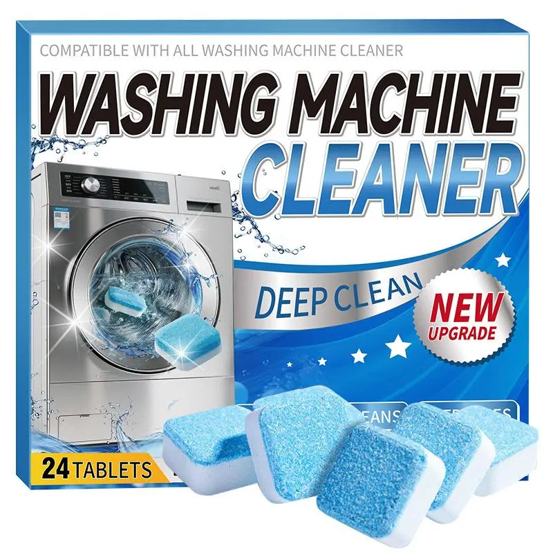 Washing Machine Cleaning Tablets (24-Pack) — Removes Limescale & Grime. Suitable for Top-Loading, Front-Loading, and High-Efficiency (HE) Washing Machines — Clean Clothes Start Here. #WashingMachineCleaner #LimescaleRemover