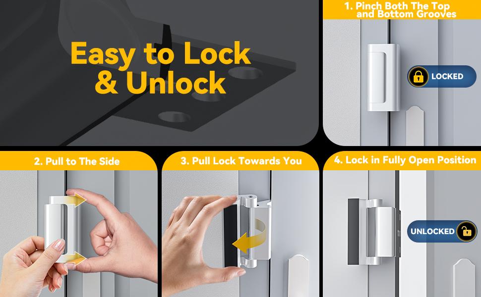 2 Pack Home Security Door Lock Withstand 800 lbs for Inward Swinging Door,Reinforcement Lock with 8 Screws to Prevent Unauthorized Entry door lock #Outdoorfun