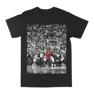 Michael Jordan Signature Moment Graphic Tee, Y2K Streetwear T-Shirt, Unisex Crew Neck Tee, Vintage Hip-Hop Graphic, Sports Style, Casual Cotton Fit