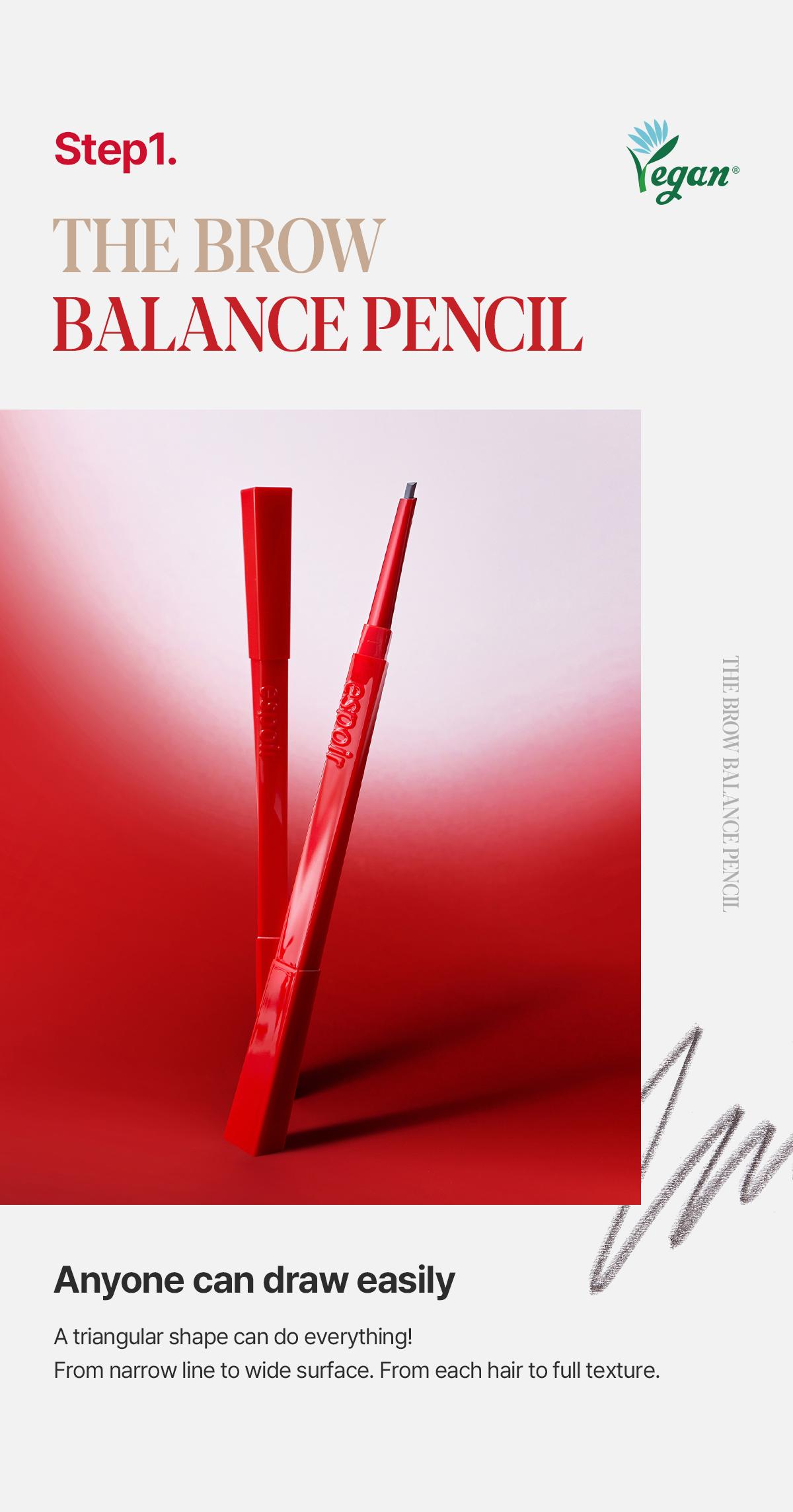 [DUO] Espoir The Brow Duo, Easy 2 Steps, K-Idol Style, Slim Hard Formula Pencil, Long Lasting Fixing Cara, Waterproof, Smudge-Proof, Define&Fill, Beginner-Friendly, 24Hr Long Lasting, Vegan