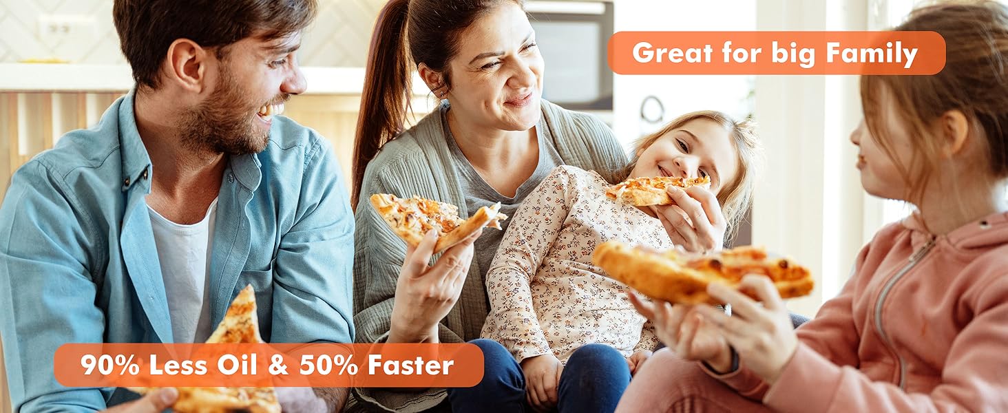 32QT Extra Large Air Fryer Toaster Oven Combo, 21-in-1 Countertop Convection Toaster Oven with Air Fry, Bake, Toast, Roast, 6 Accessories, 1800W Dual Cook Preset