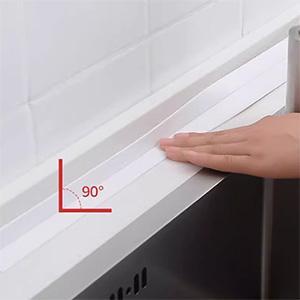 16.4FT*1.5IN Waterproof Self-Adhesive Sealant Tape - Industrial Strength,  White Kitchen & Bathroom Bathroom Sealing Tape for Toilet Liners, Countertops & Under Sink Fixes, Seamless Adhesive, Textured Surface Tape, Christmas Thanksgiving Gift