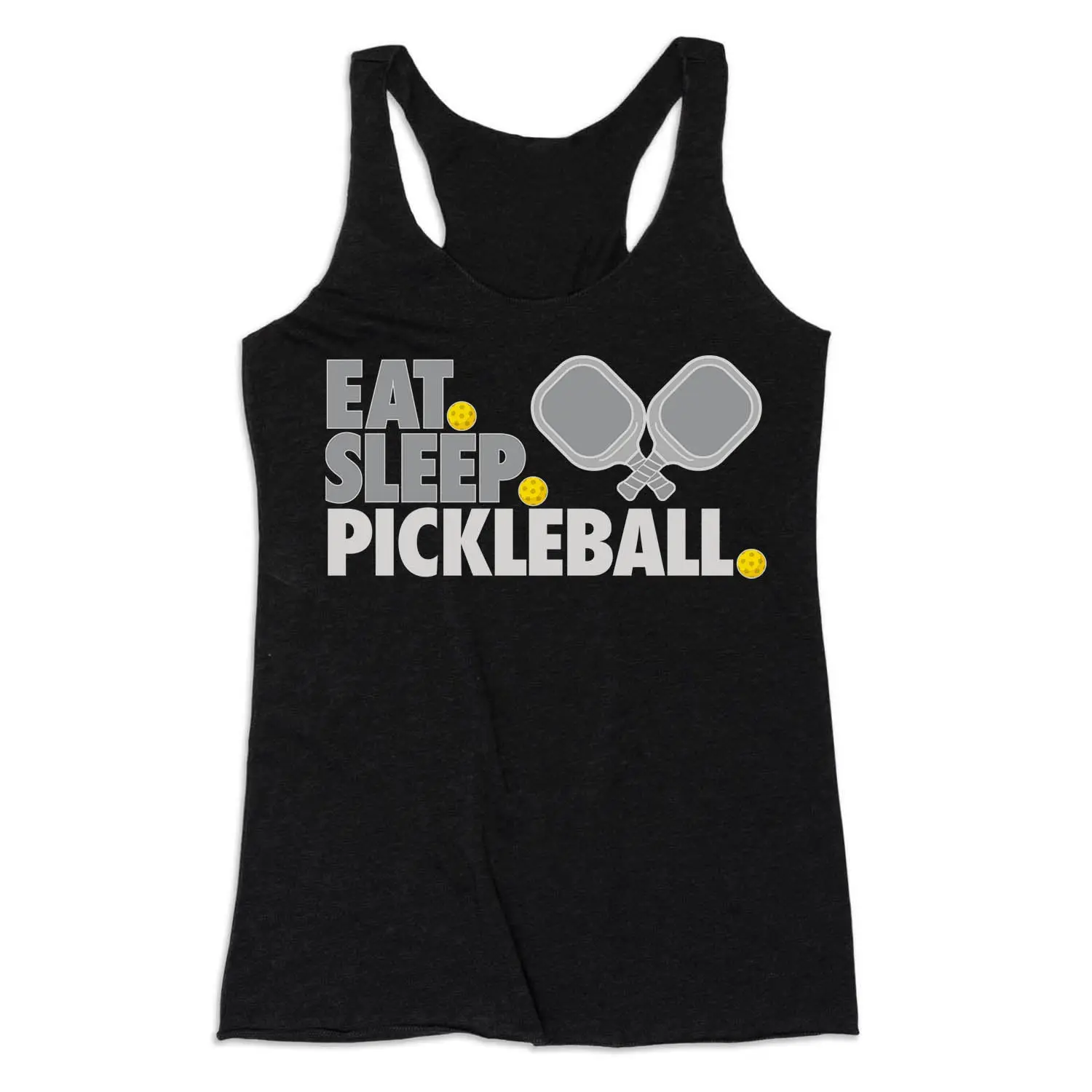 Women's Pickleball Sport Vest - Female Athletic Court Clothing with "Eat. Sleep. Pickleball" Unique Prints, Lightweight, Breathable, Casual, Sport Vests