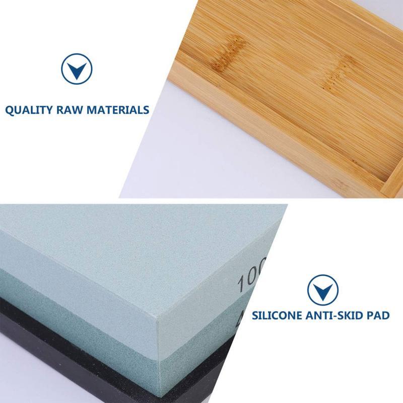 【Black Friday】Knife Sharpening Stone Set, Whetstone,Knife Sharpener Stone Set 4 Side Grit 400/1000 3000/8000, Professional Include Non-Slip Bamboo Base, Leather Strop, Flattening Stone & Angle Guide kitchen sharpener angle guide 【Black Friday】Knife Sharpening Stone Set, Whetstone,Knife Sharpener Stone Set 4 Side Grit 400/1000 3000/8000, Professional Include Non-Slip Bamboo Base, Leather Strop, Flattening Stone & Angle Guide kitchen sharpener angle guide