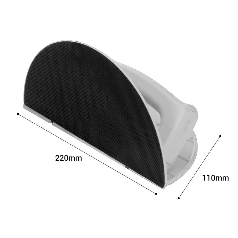 Multifunctional Semi-Circular Angle Sanding Sandpaper Tool ABS Plastic Body with Aluminum Oxide Sandpaper 3 grits 180 240 320 for Wood Metal Plastic