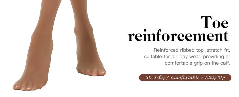 MANZI Women's Shiny Sheer Tights High Waist Silk Comfort Stockings Oil Shimmery Nylons Pantyhose Silky Spandex Elastic Dressy Legwear