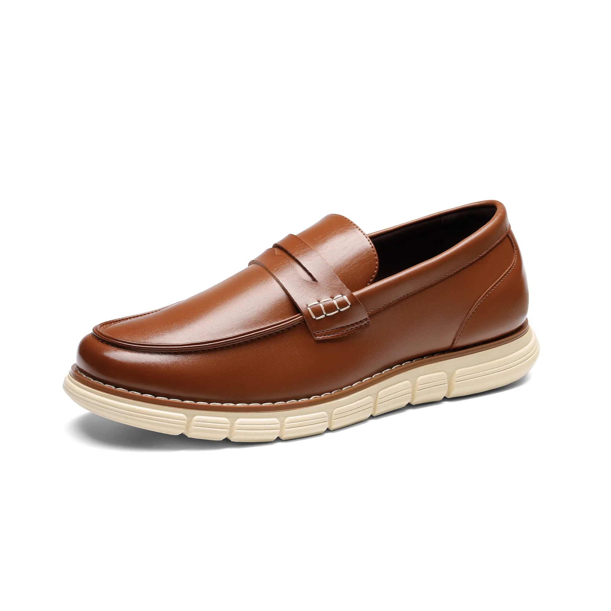 Bruno Marc Men's Casual Dress Shoes Penny Loafers Enhanced Comfort Slip on Supple PU Upper Sponge Insole Micro Arch Support Lightweight Daily Casual Formal Driving Travel