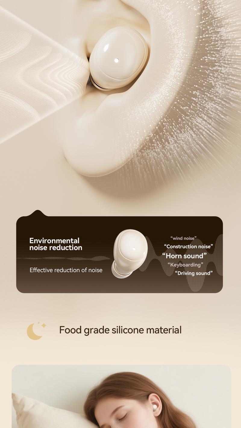 CHENRUIDA 2 Pairs Mini Bluetooth Earbuds, Nearly Invisible Sleep Headphones Set, 360° Surround Sound Experience, Superior Battery Life, with Portable Charging Case, Perfect for Sleeping, Sports, Studying and Relaxing