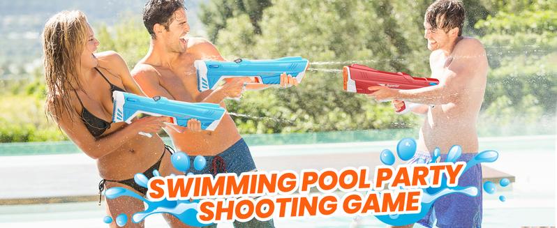 LED Light-Up Electric Water Blaster, 39 Ft Range, Water Blaster,Pool Beach Outdoor Party Toys With Goggles & Battery Included