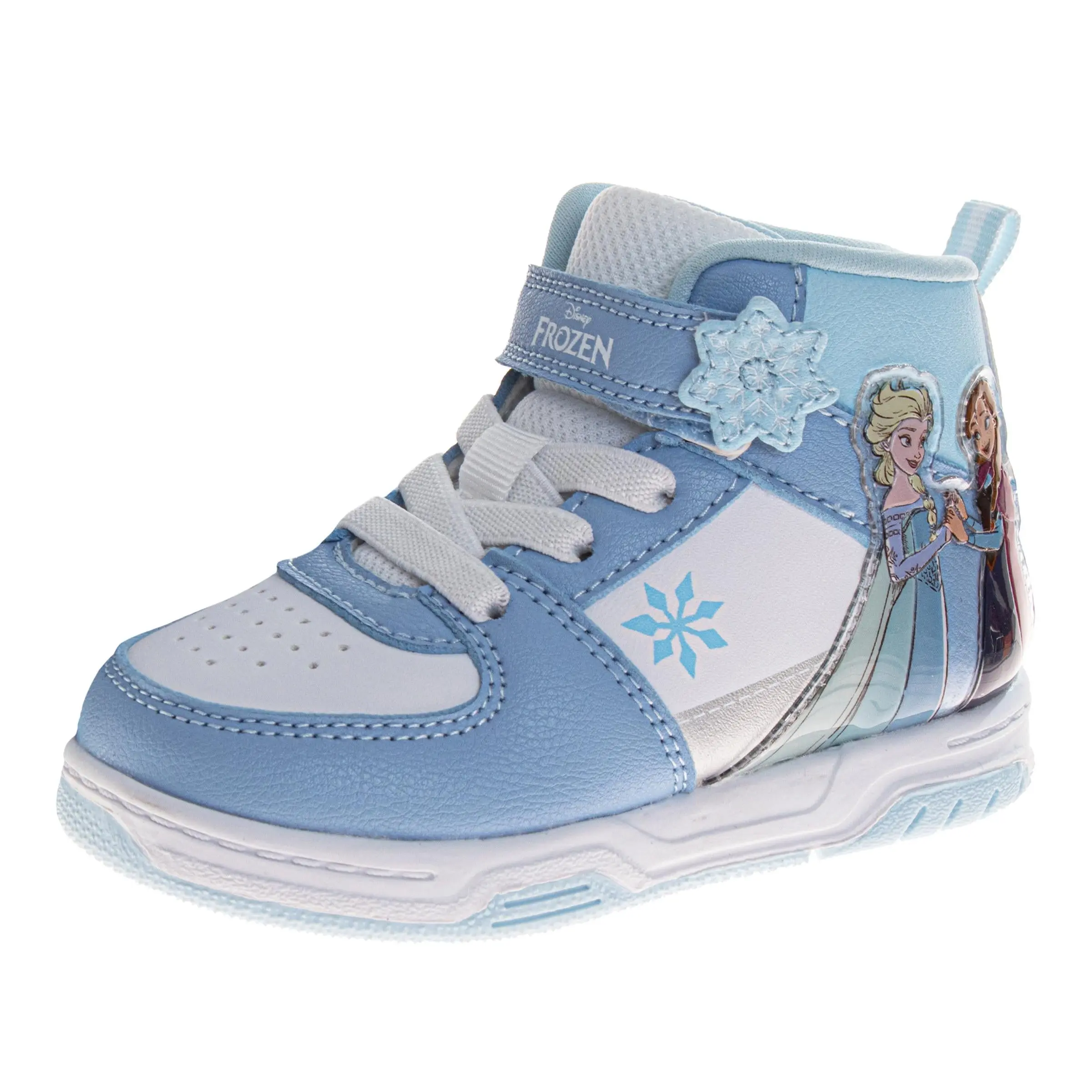 Frozen Girls Elsa & Anna High-Top Sneakers Hook and Loop with Lace-Up (Little Kid)