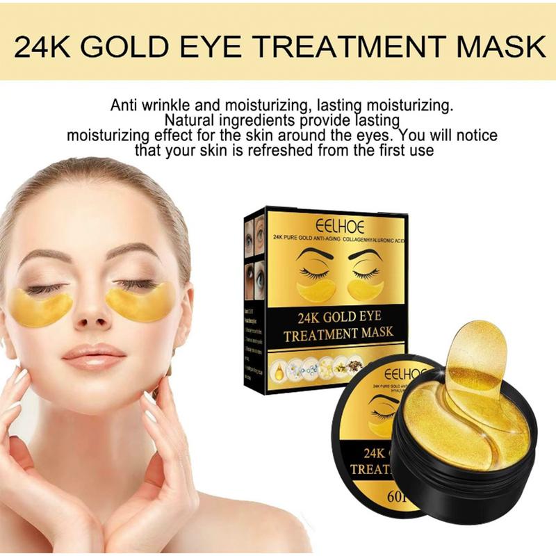 24k Gold Moisturizing Eye Mask, 60pcs/set Tightening and Lifting Eye ...
