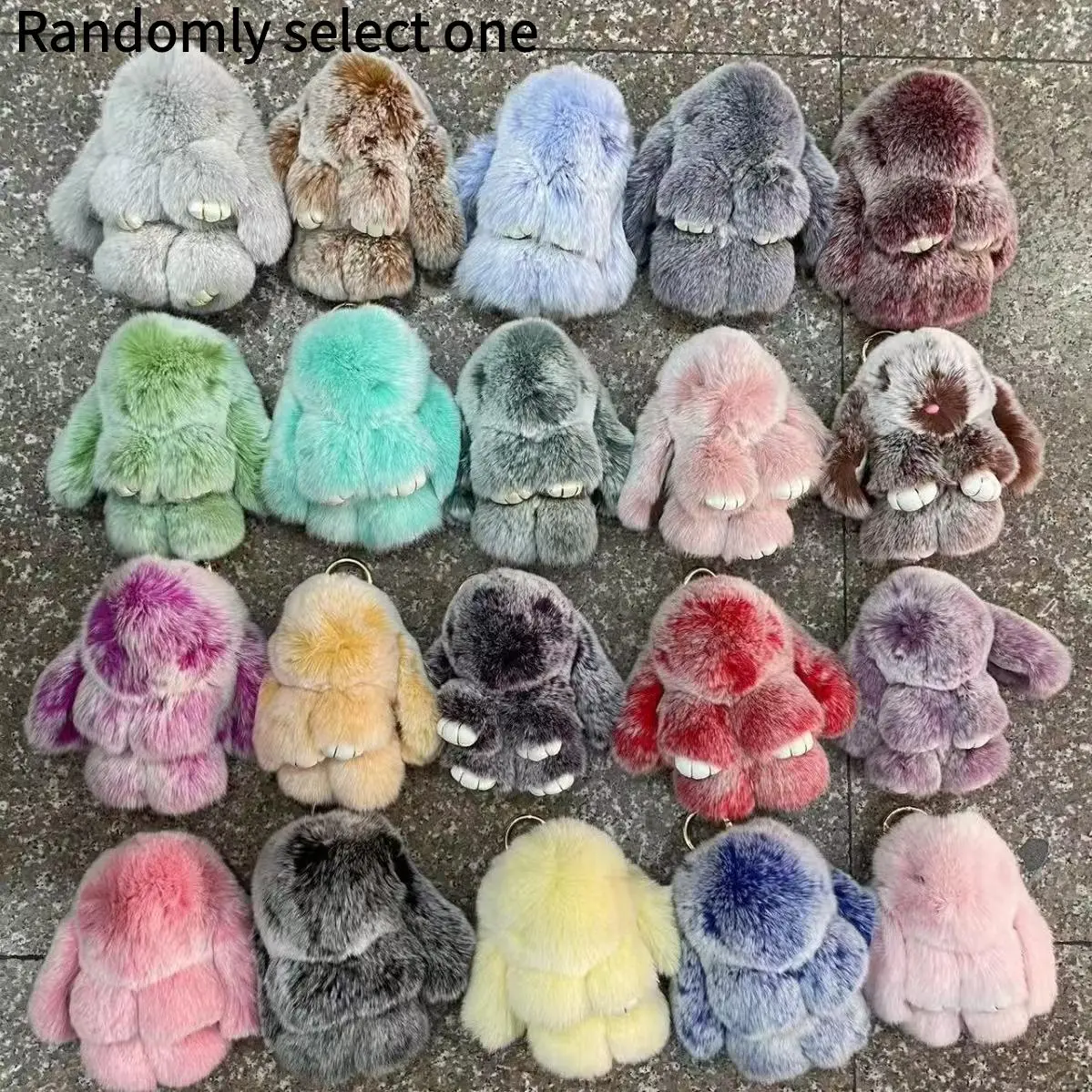 Cute Rabbit Design Hanging Decor, Cute Soft Keychains, Fluffy Bunny Keychain, Handmade Bunny Keychain, 1 Count Random Color Plush Rabbit Pendant, Hanging Decor for Home, Bag, Car, Gift for Friends, Cute Keychain Accessory, Animals Keychain Decor