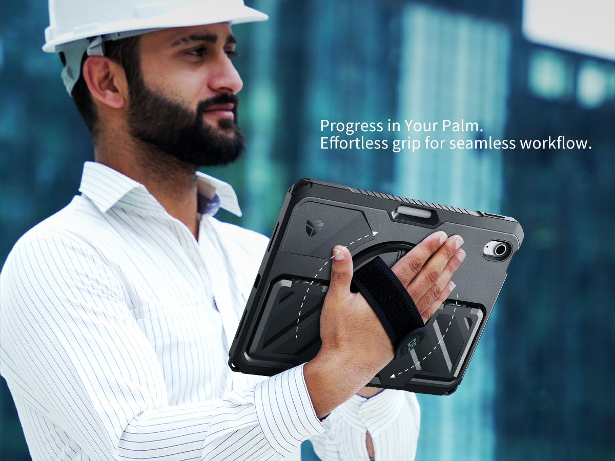 Dexnor Case for iPad (A16) 11th/10th Generation 2025/2022 (11″/10.9″),Rugged Protective Case with 360° Rotating Hand Strap& Stand & Screen Protector & Pencil Holder Shockproof Full-Body Cover