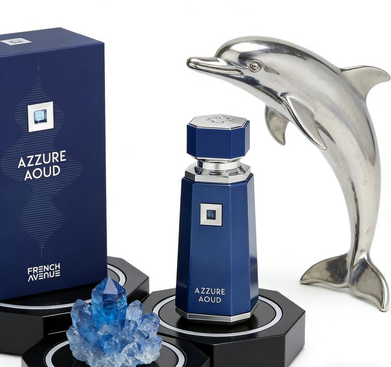 Fragrance World French Avenue Azzure Aoud Eau de Parfum for Men 3.4fl oz 100ml - Sophisticated Olfactory Masterpiece with Eastern Oud & Mediterranean Notes