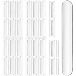 50 Pcs Wall Bumpers Cabinet Door Bumper, Clear Protector Strips Silencing Anti Collision Pad Cupboard Drawer Cushion Guards for Entrance Door Furniture Cabinet Doors Table Corners