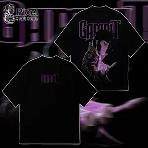 Gambit Graphic T-Shirt, Remy LeBeau Kinetic Card Throw Retro Tee, Mutant Master of the Card Shirt, Vintage 90s Bootleg Style Streetwear, Oversized Unisex Heavyweight Tee