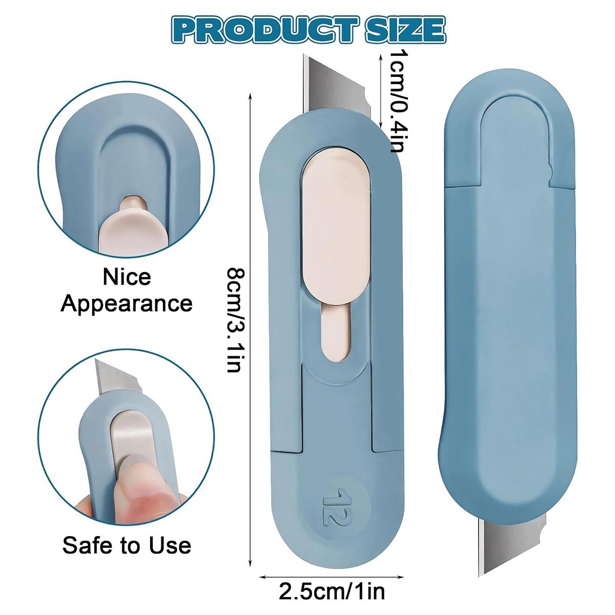Retractable Box Cutting Knife, Utility Knife for Office Home Use, Cutting Supplies for Wrapping Parcels and Paperboard, Paper Cutters, Cardboard Cutter