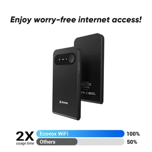 ECOVOX Portable WiFi Hotspot Device High-Speed 4G LTE Mobile Broadband Router for Travel No SIM Card Required with Built-in Global Coverage Mini Wireless WiFi Modem for Car, RV, Truck & Outdoor Use 2026Upgraded Tri-Band