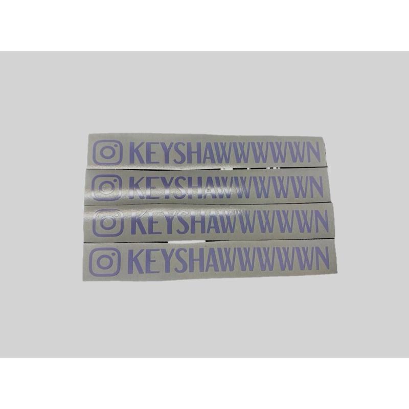 2x Personalized Instagram Sticker Vinyl Decal Customizable IG Username JDM Design for Car Windows Vehicle Exterior Decoration Waterproof Oracal Vinyl 1.5" x 9"