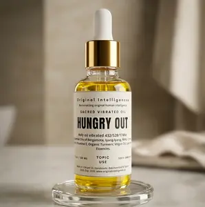HUNGRY OUT Holy Vibrated Oil. Anointing oil to spiritual calm. Oil Dropper bottle 30ml, 1oz