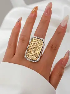 1 Pc Vintage Chunky Statement Ring , Minimalist Oversized Rings Jewelry For Women Everyday Wear