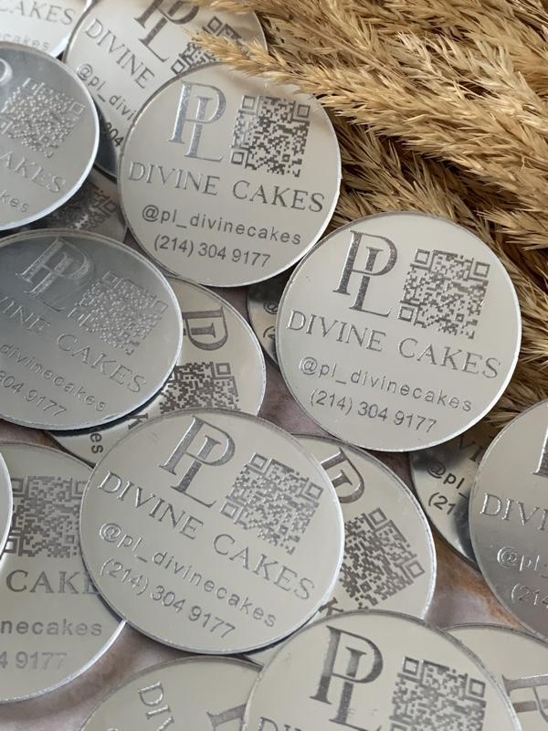 12 units custom acrylic logo tags for you business