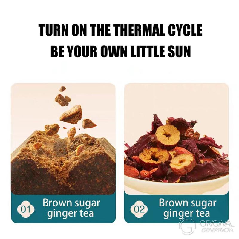 Rose Red Date Brown Sugar And Ginger Tea 7packs 119g(Brown Sugar And Ginger Tea 12g×7pcs）Rose And Red Date Tea (5g×7pcs）Caffeine Free With Red Date, Brown Sugar, Goji Berry, Rose, Bamboo And Ginger