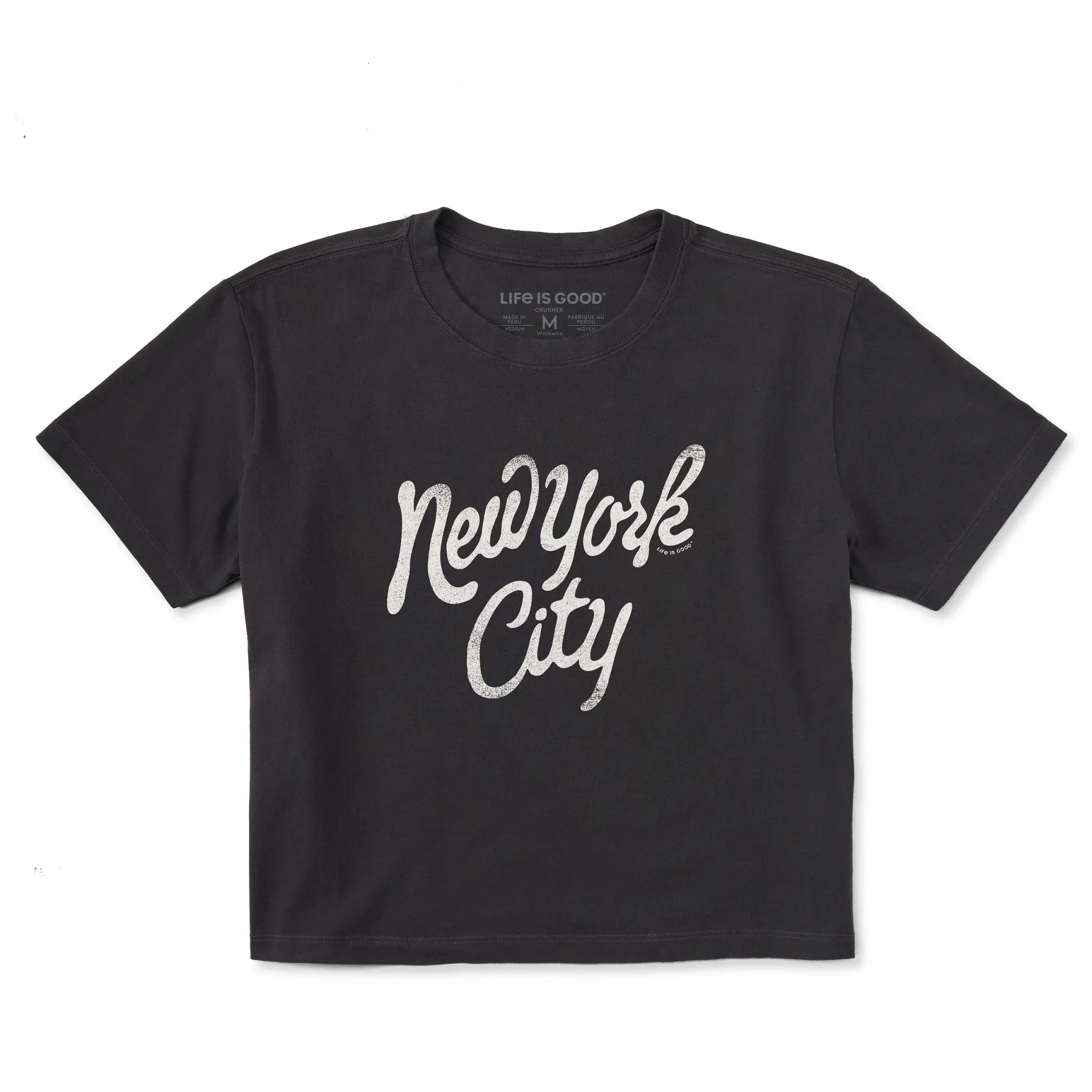 Women's New York City Script Short Sleeve Crusher Boxy Tee