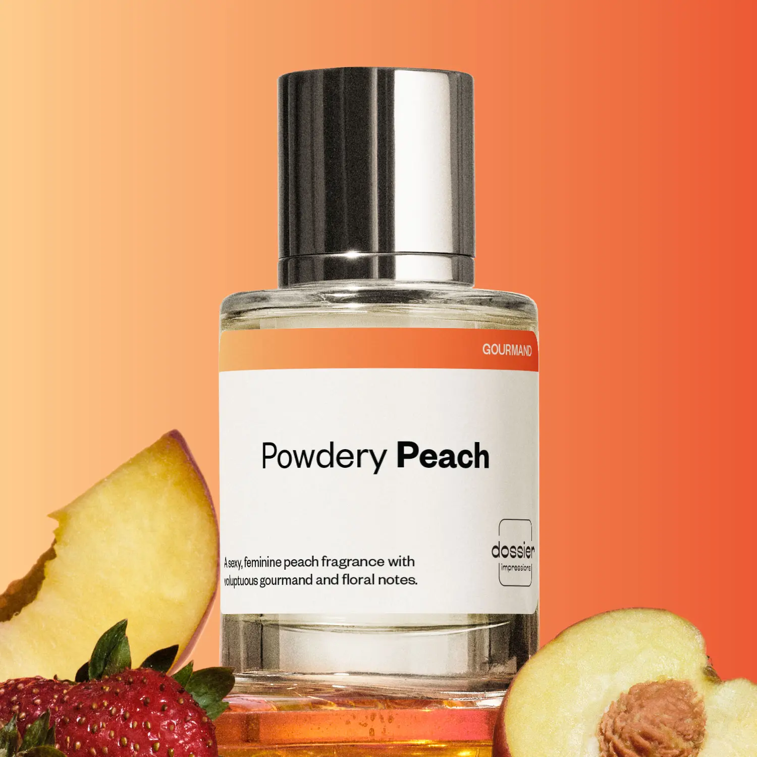 Powdery Peach, Dossier, Women, 50ml, Eau De Parfum, Peach, Tangerine, Blackcurrant, Jasmine, White Flowers, Vanilla, Patchouli