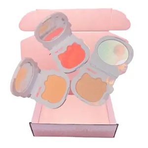 Set of 3 Pieces 1 Blush 1 Highlighter 1 Pressed Powder for Flawless Makeup Application