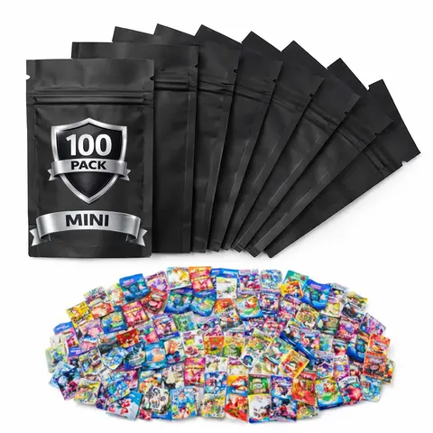 100 Pack Mini | 3" x 3.5" | Storage Bags Assorted Designs | Organizer & Retail Packaging
